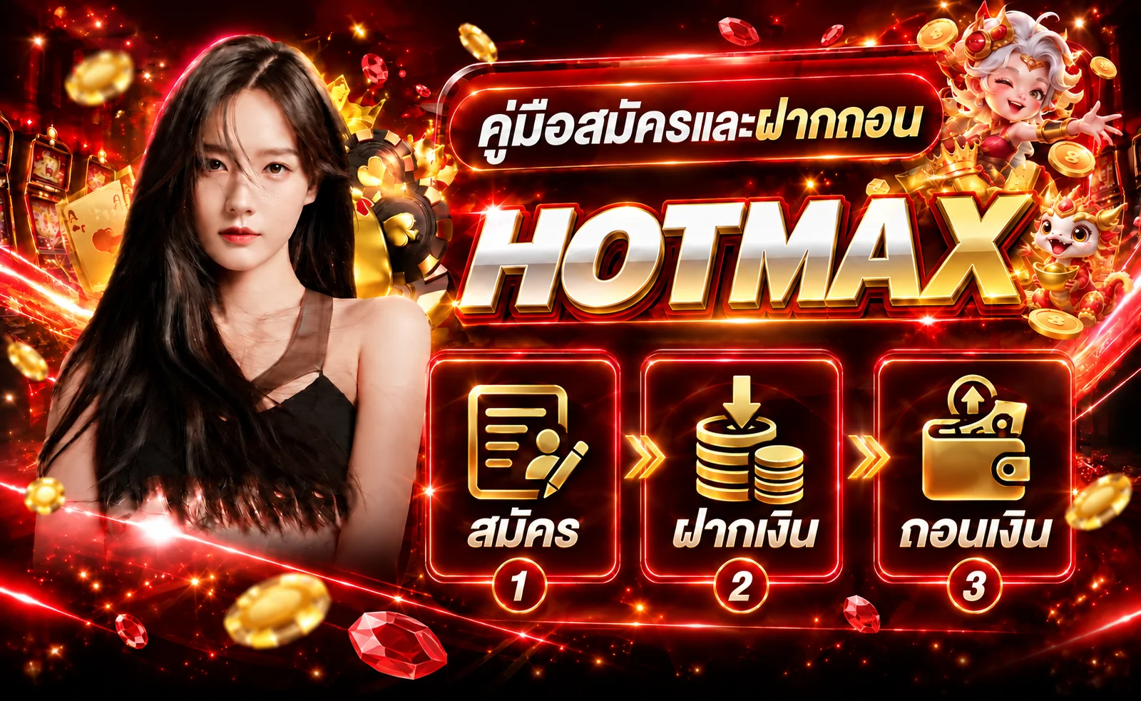 HOTMAX สมัครและฝากถอน คู่มือบัญชีปลอดภัย